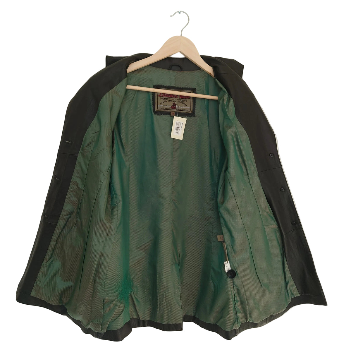 Leather Man skinnblazer sort