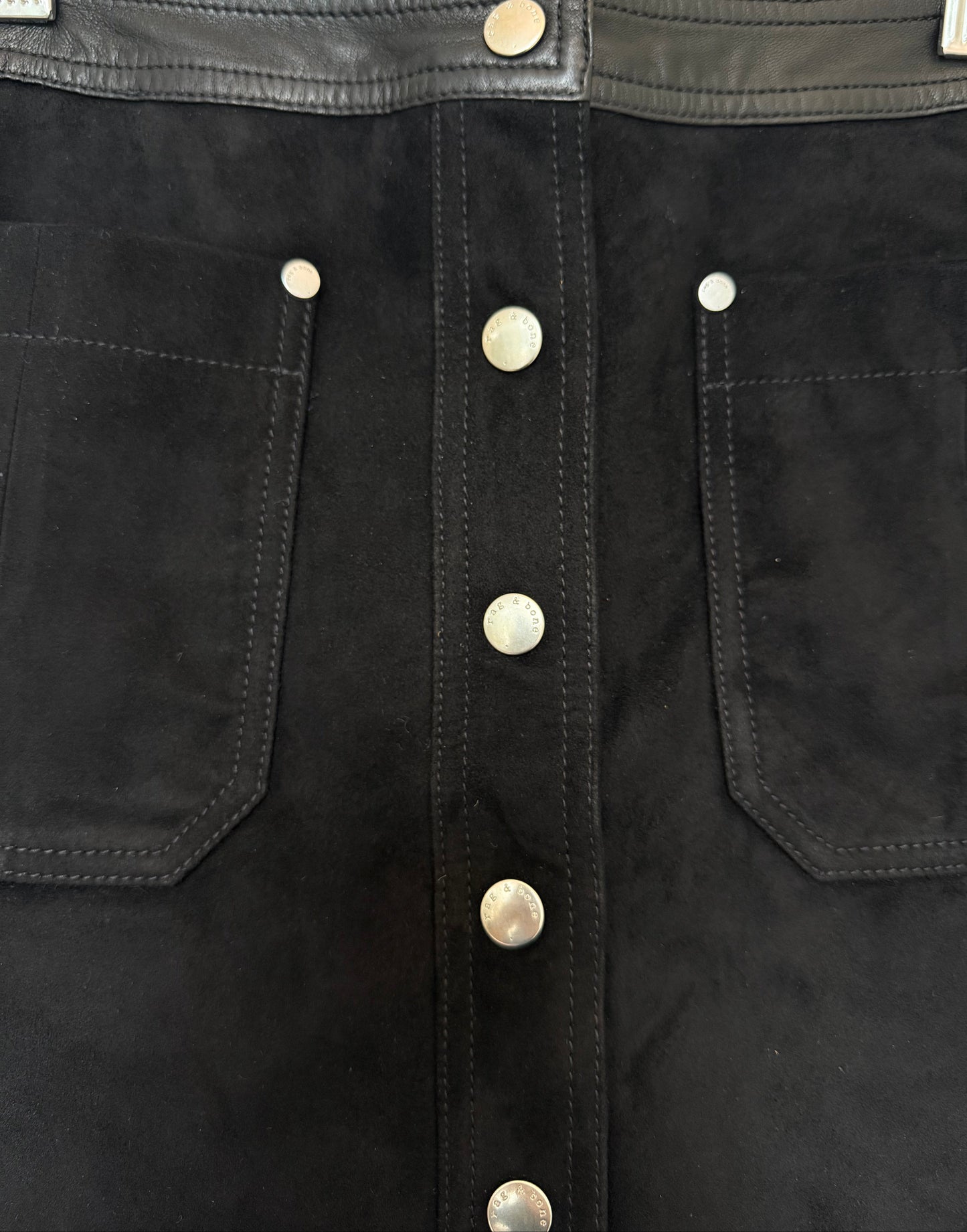 Rag & Bone skinnskjørt sort