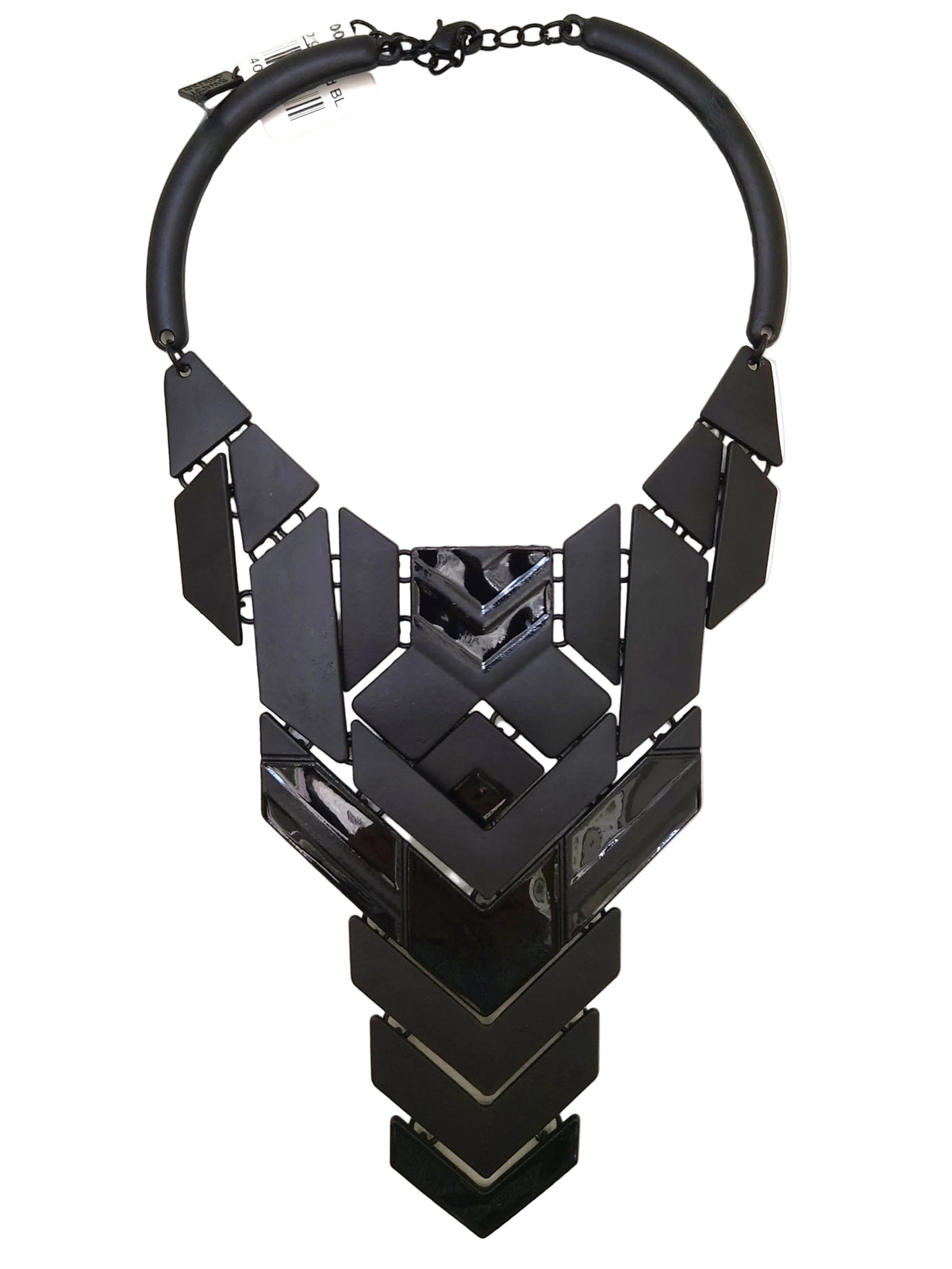 Art deco-inspirert geometrisk halskjede
