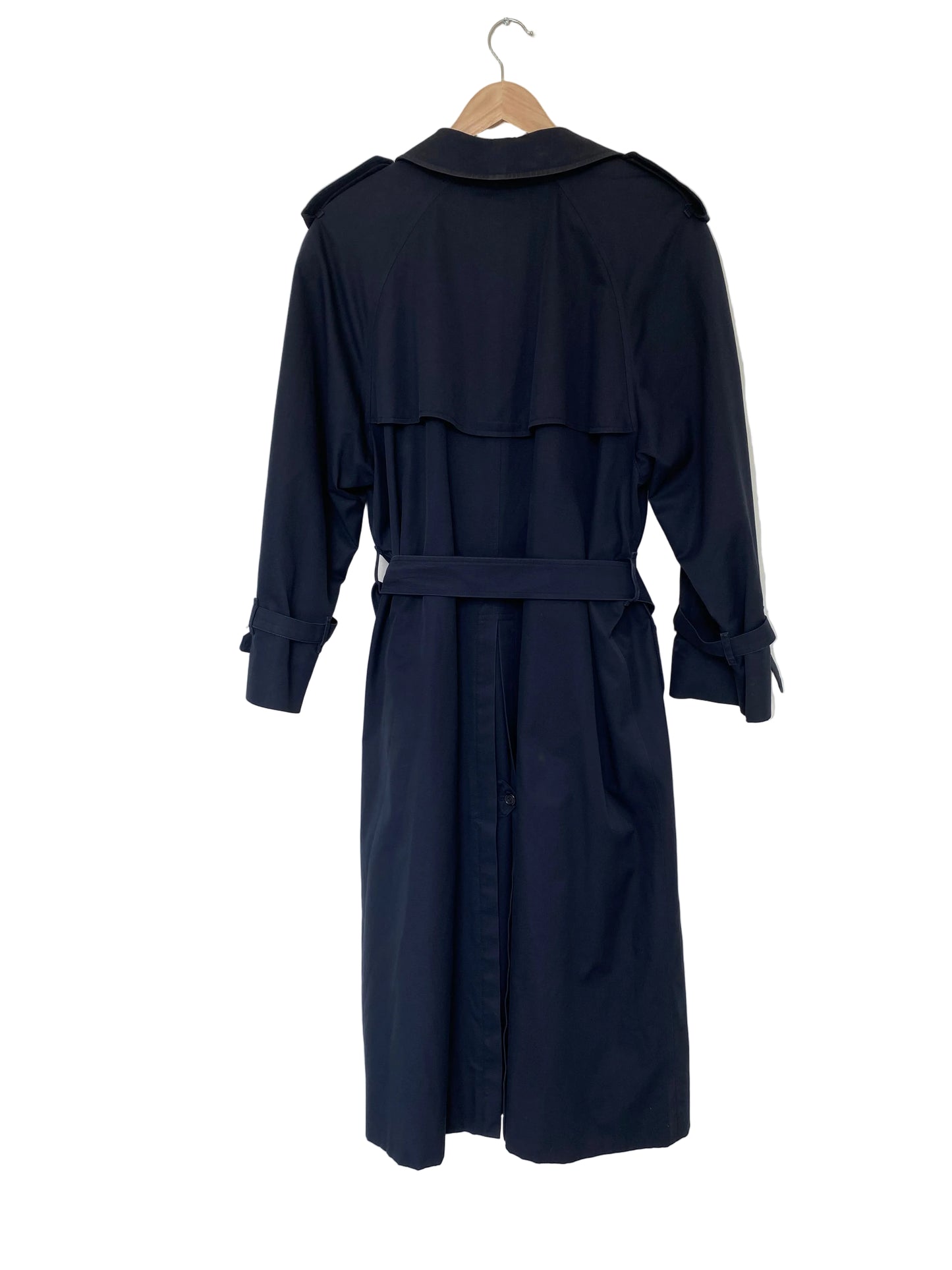 Burberry vintagefrakk med belte navy