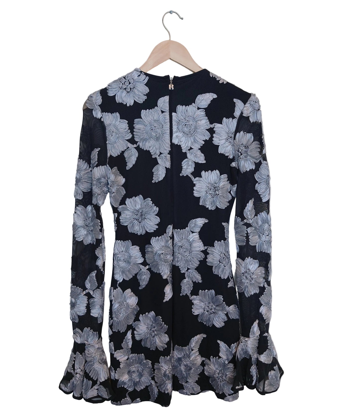 Rotate Flower mesh mini dress