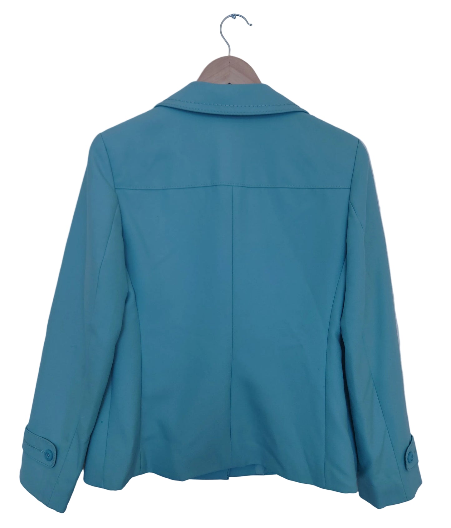 Vintage blazer i ull turkis