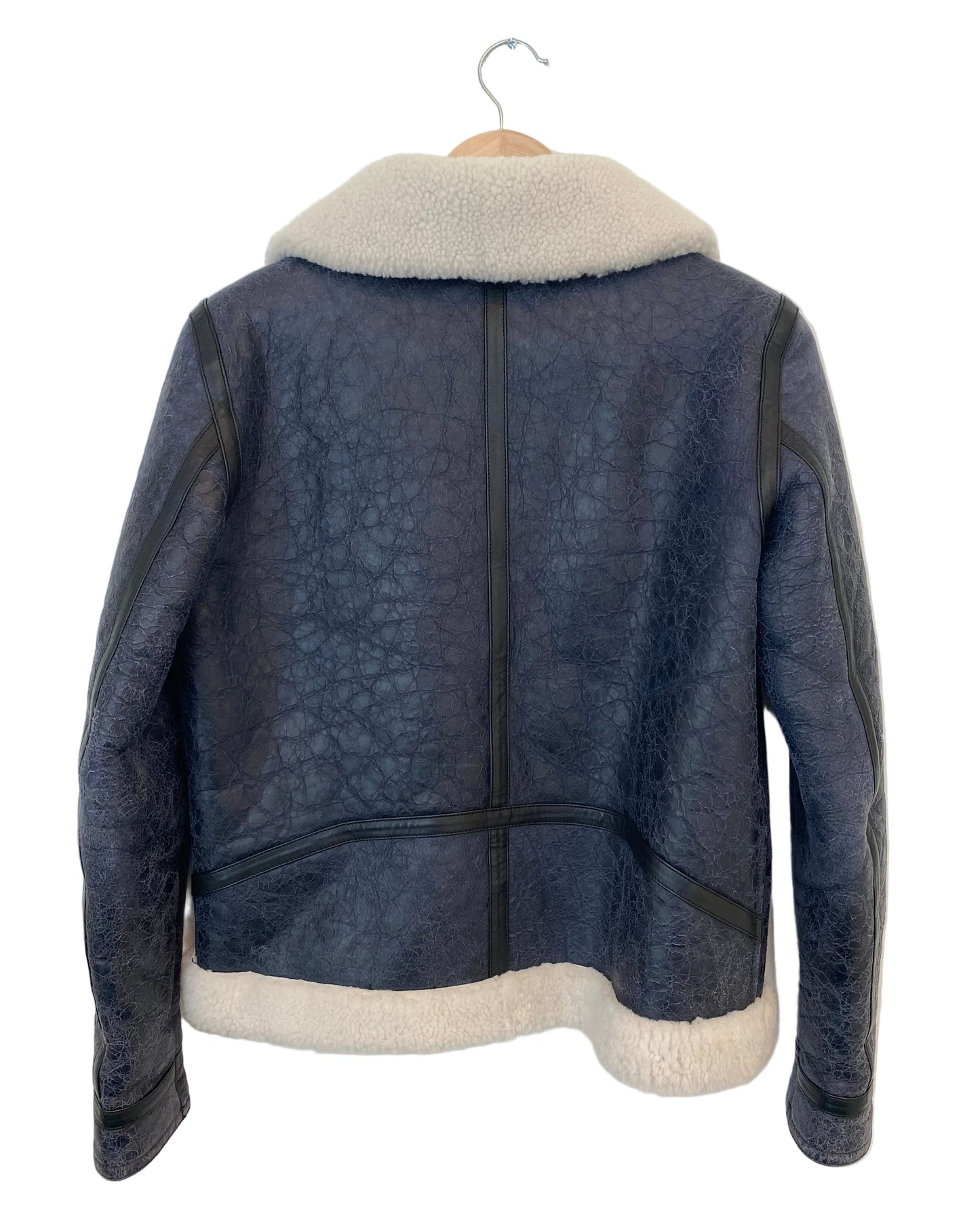 JUST shearlingjakke navy