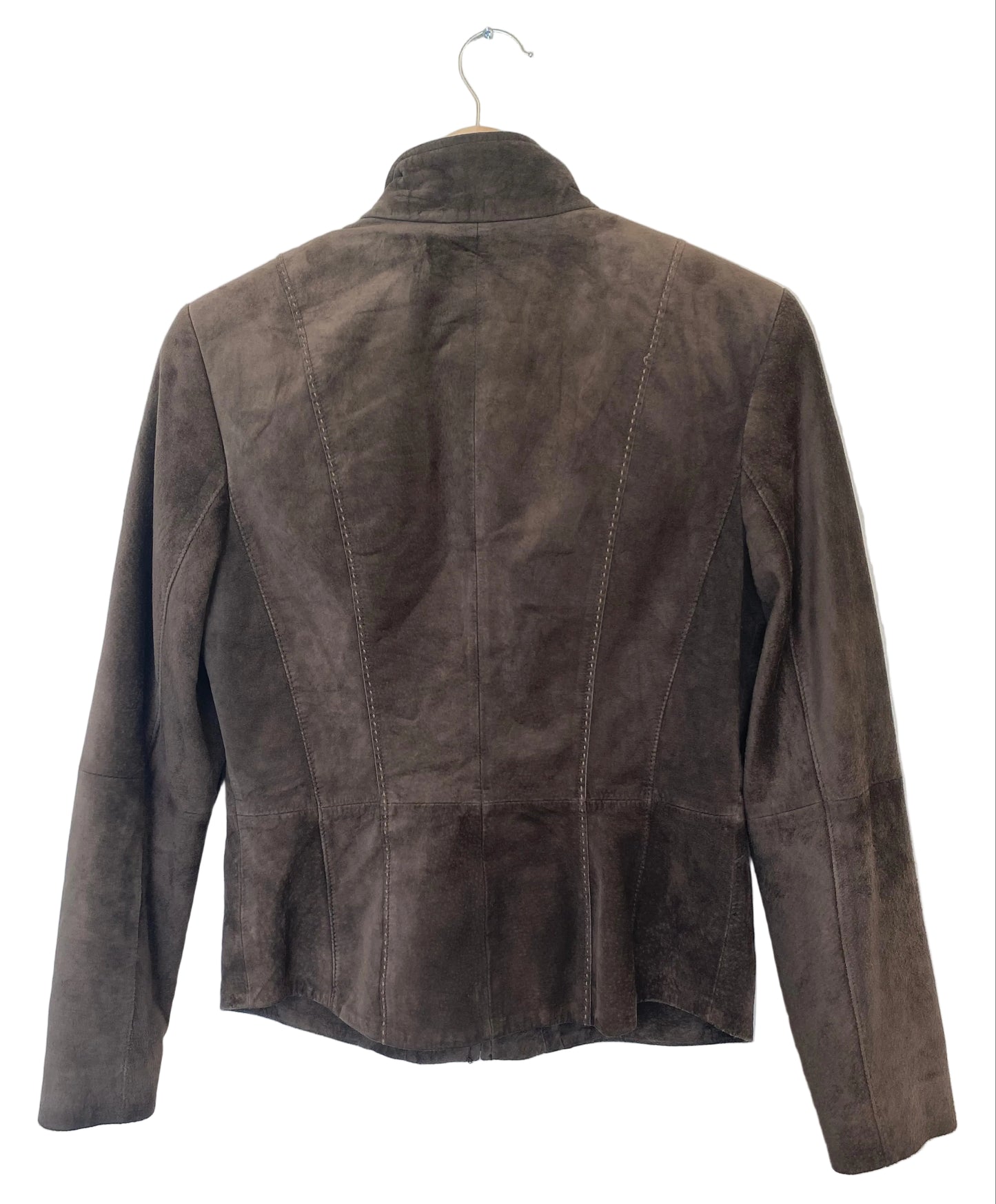 Gerry Weber vintage skinnjakke mørk brun