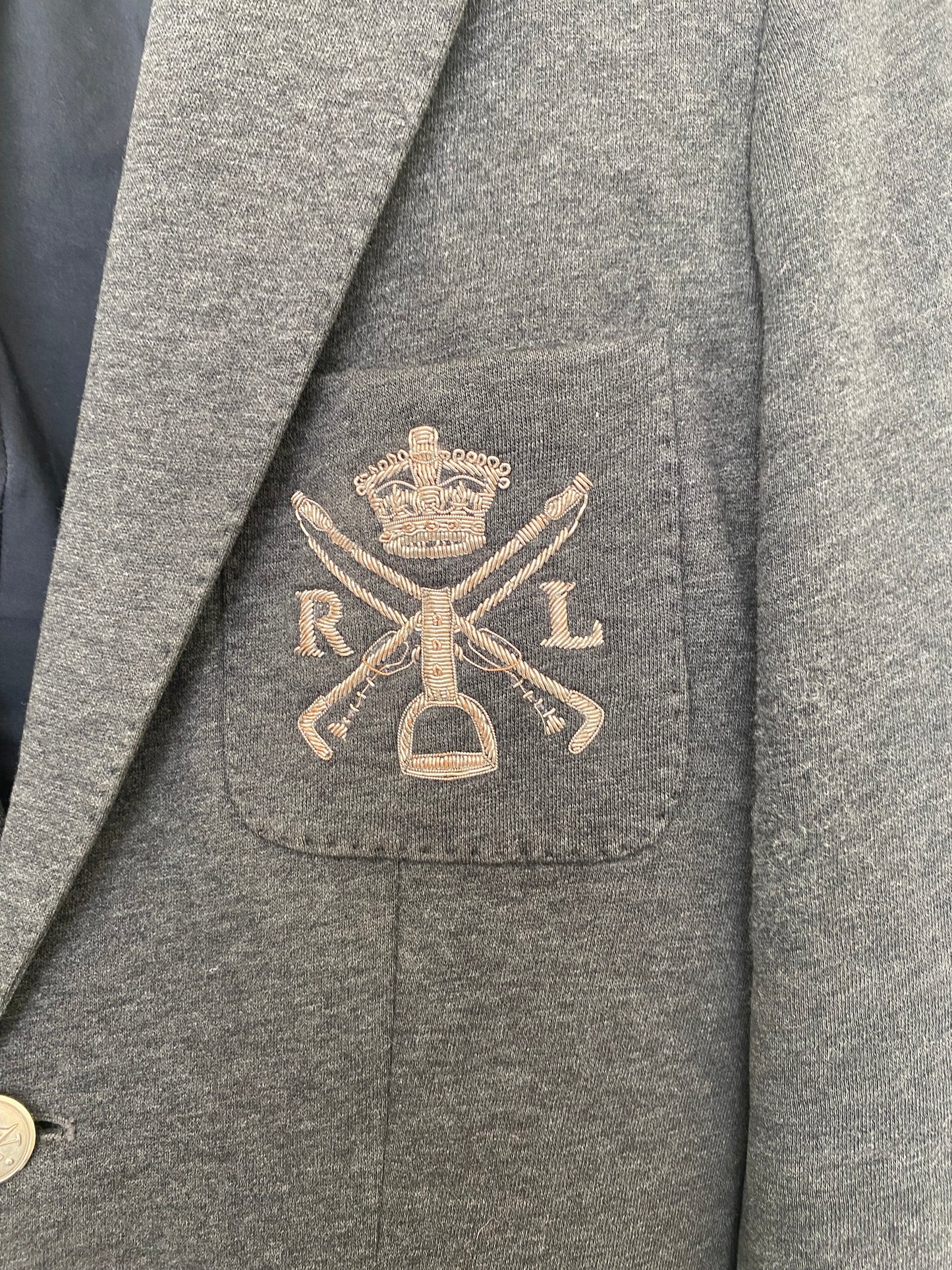 Ralph Lauren blazer med emblem grå