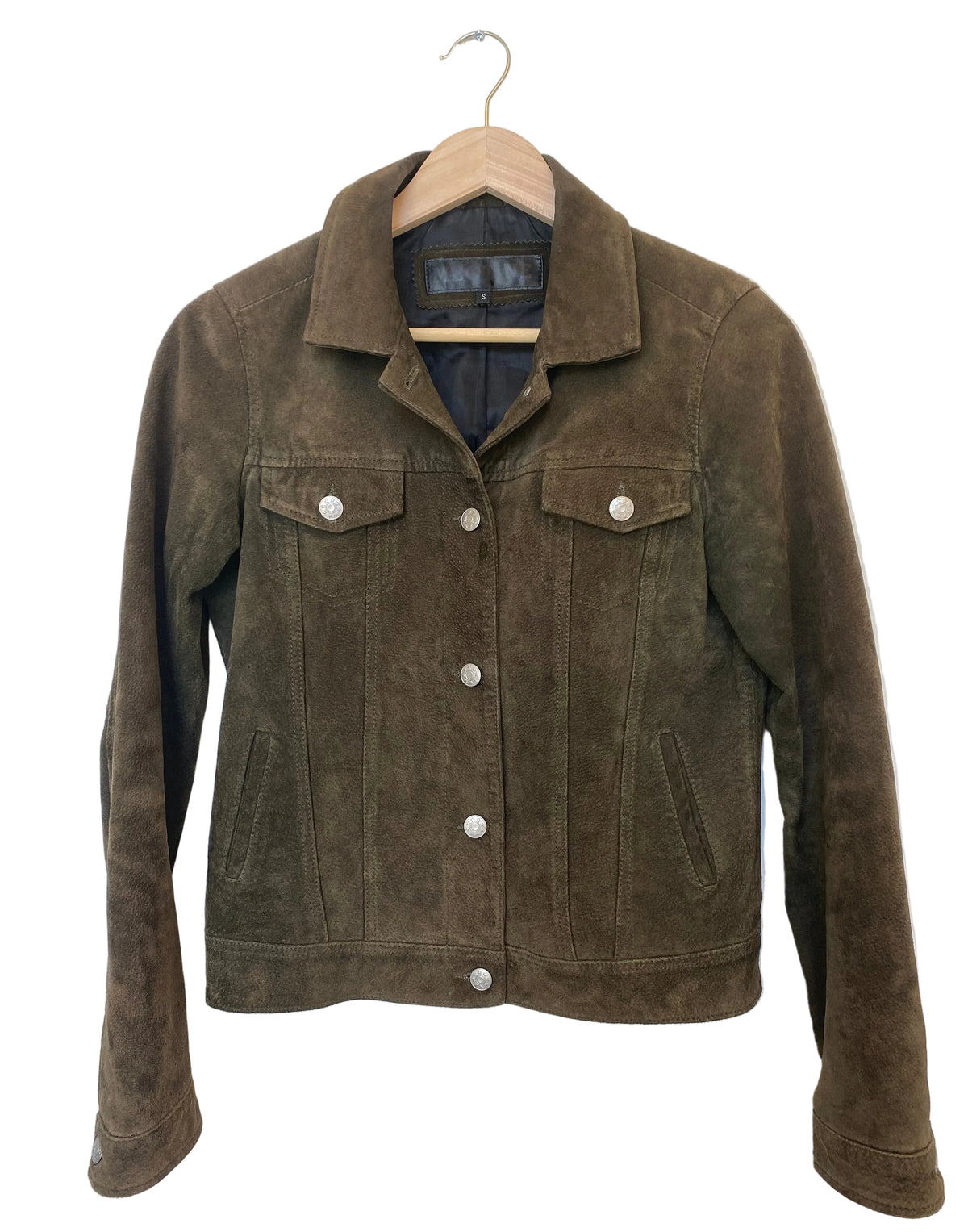 Meotine semsket jakke khaki/oliven