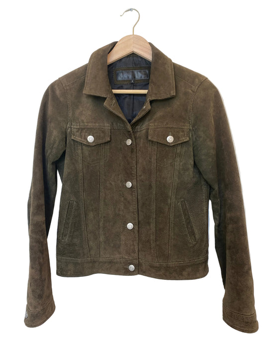 Meotine semsket jakke khaki/oliven