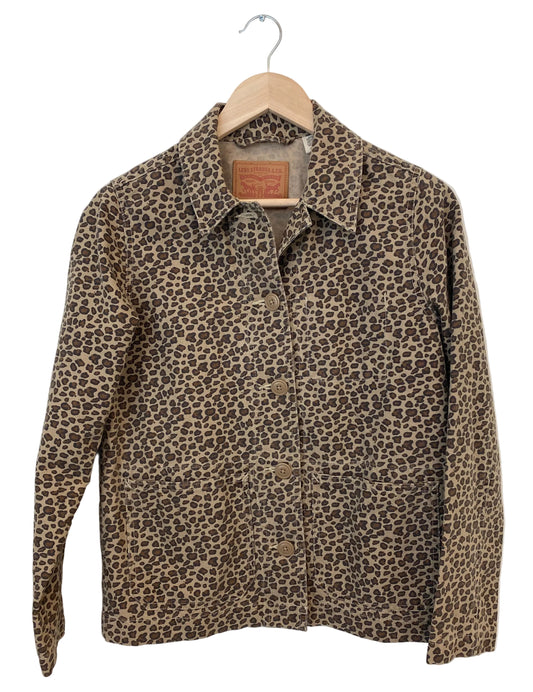 Levi's denimjakke med leopardprint