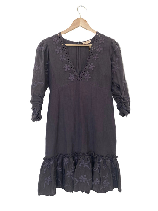 ByTiMo kjole med broderi China Blue