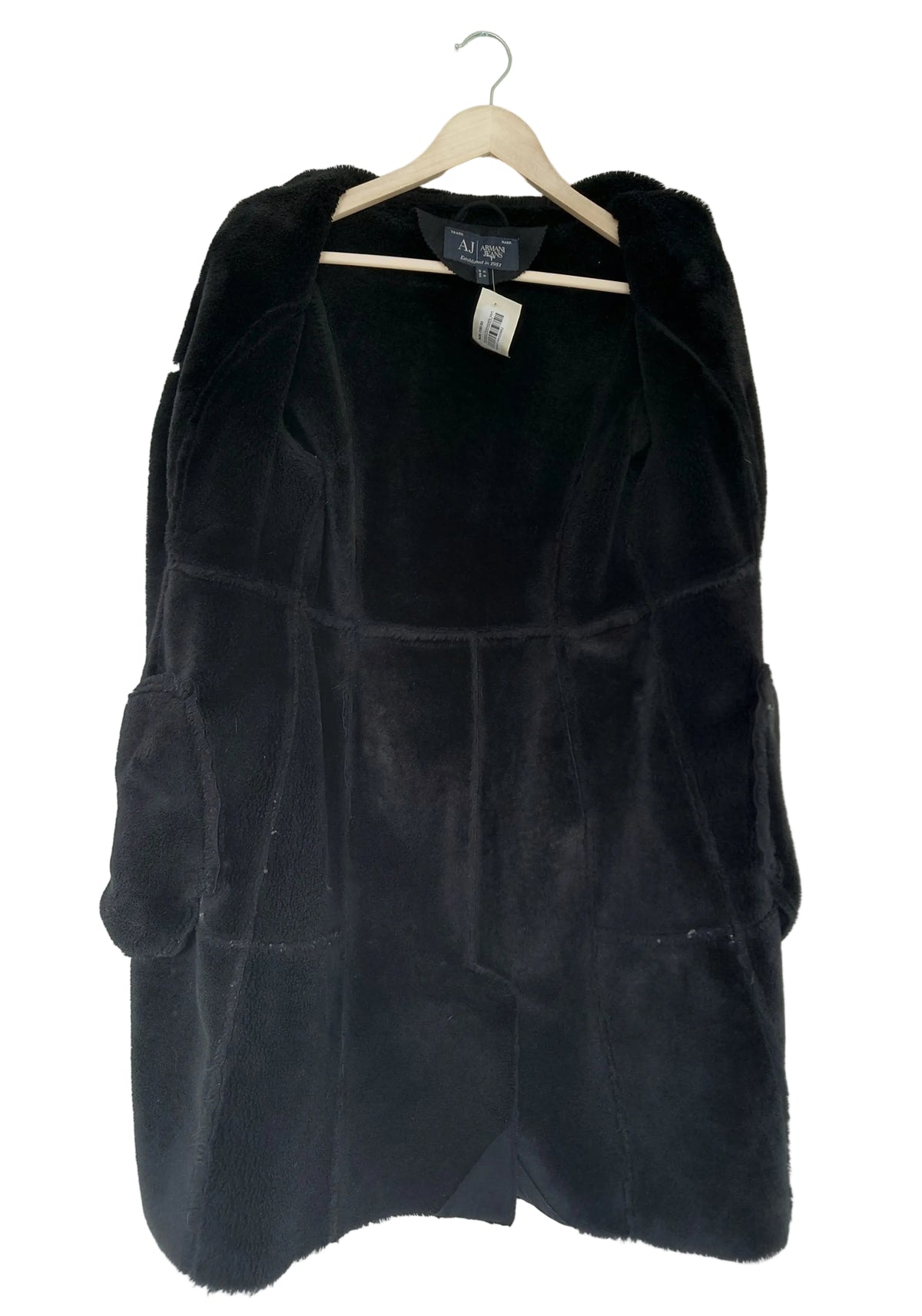 Enkeltspent kåpe fra Armani Jeans i sort