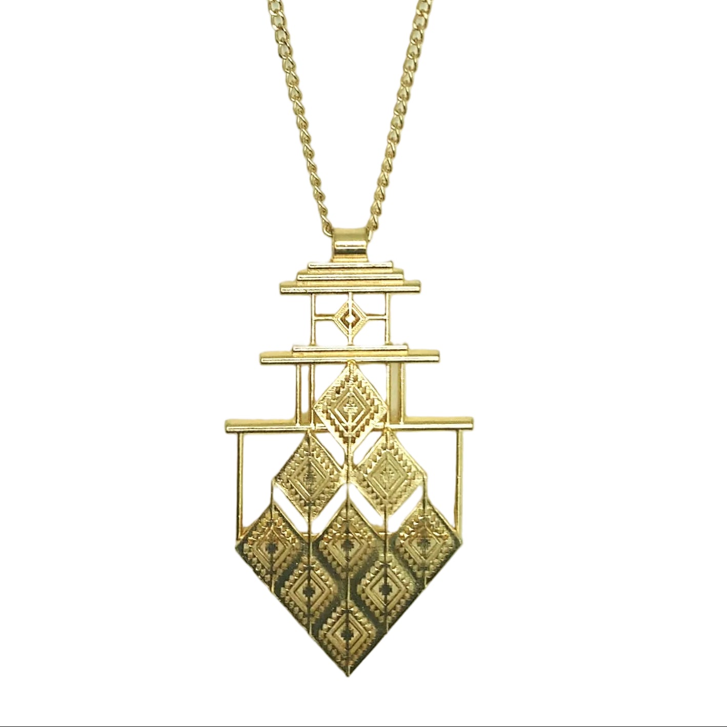 Art deco-inspirert anhengssmykke