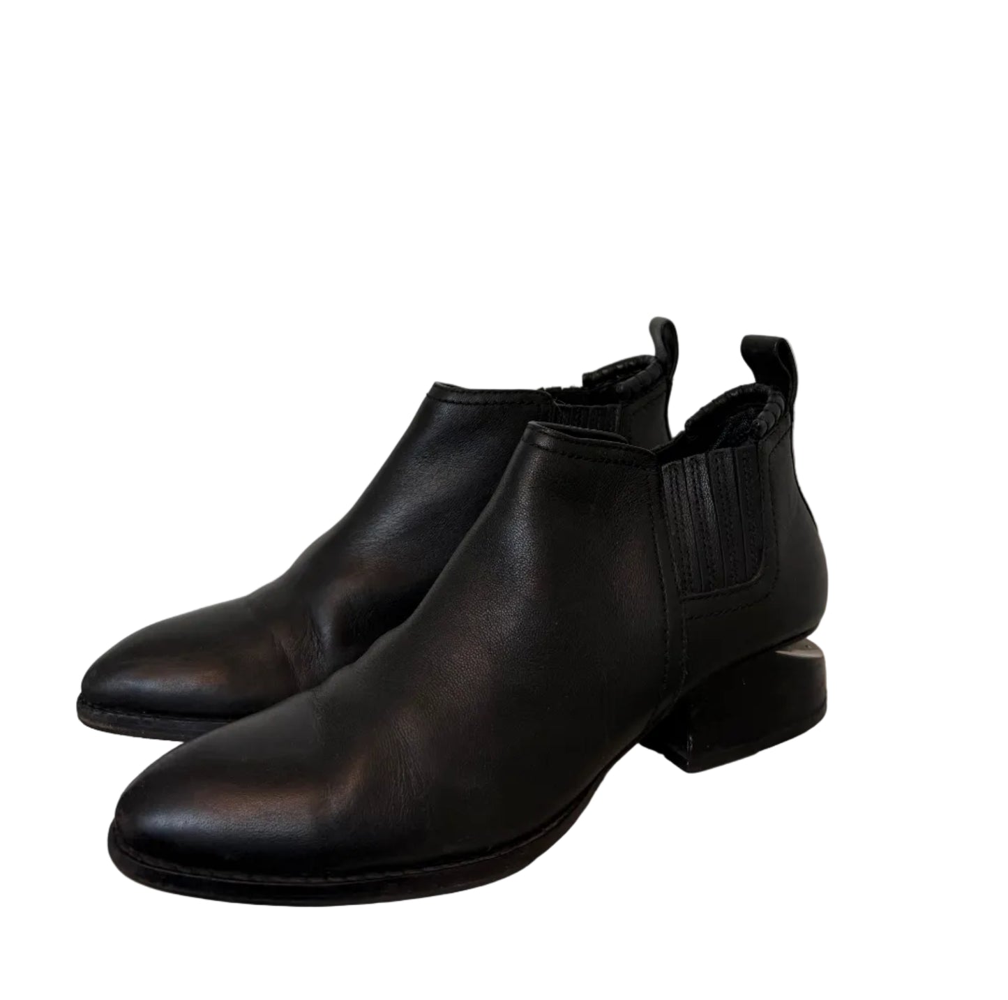 Alexander Wang boots i sort skinn