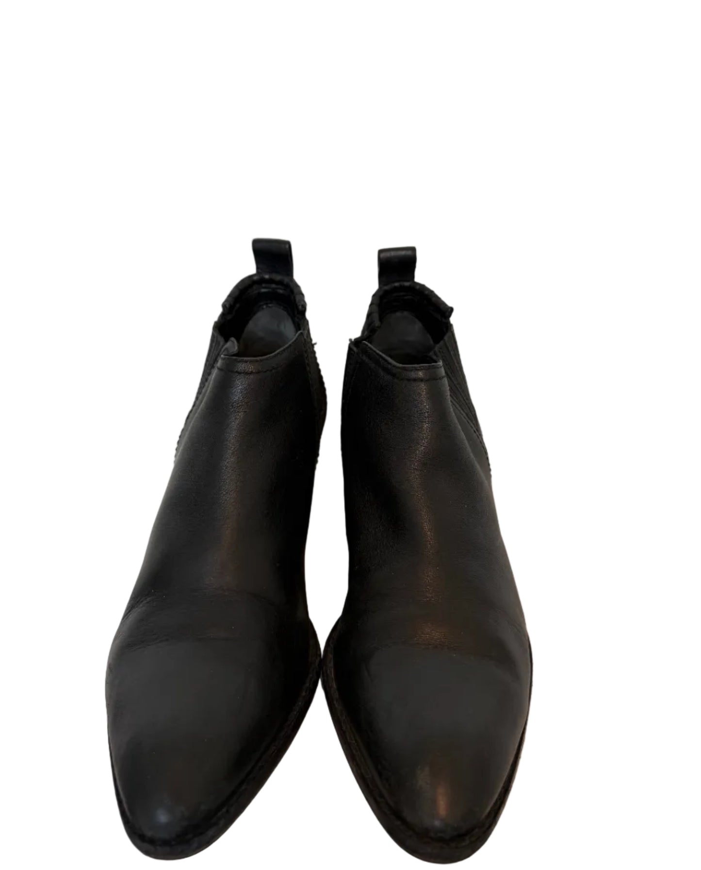 Alexander Wang boots i sort skinn