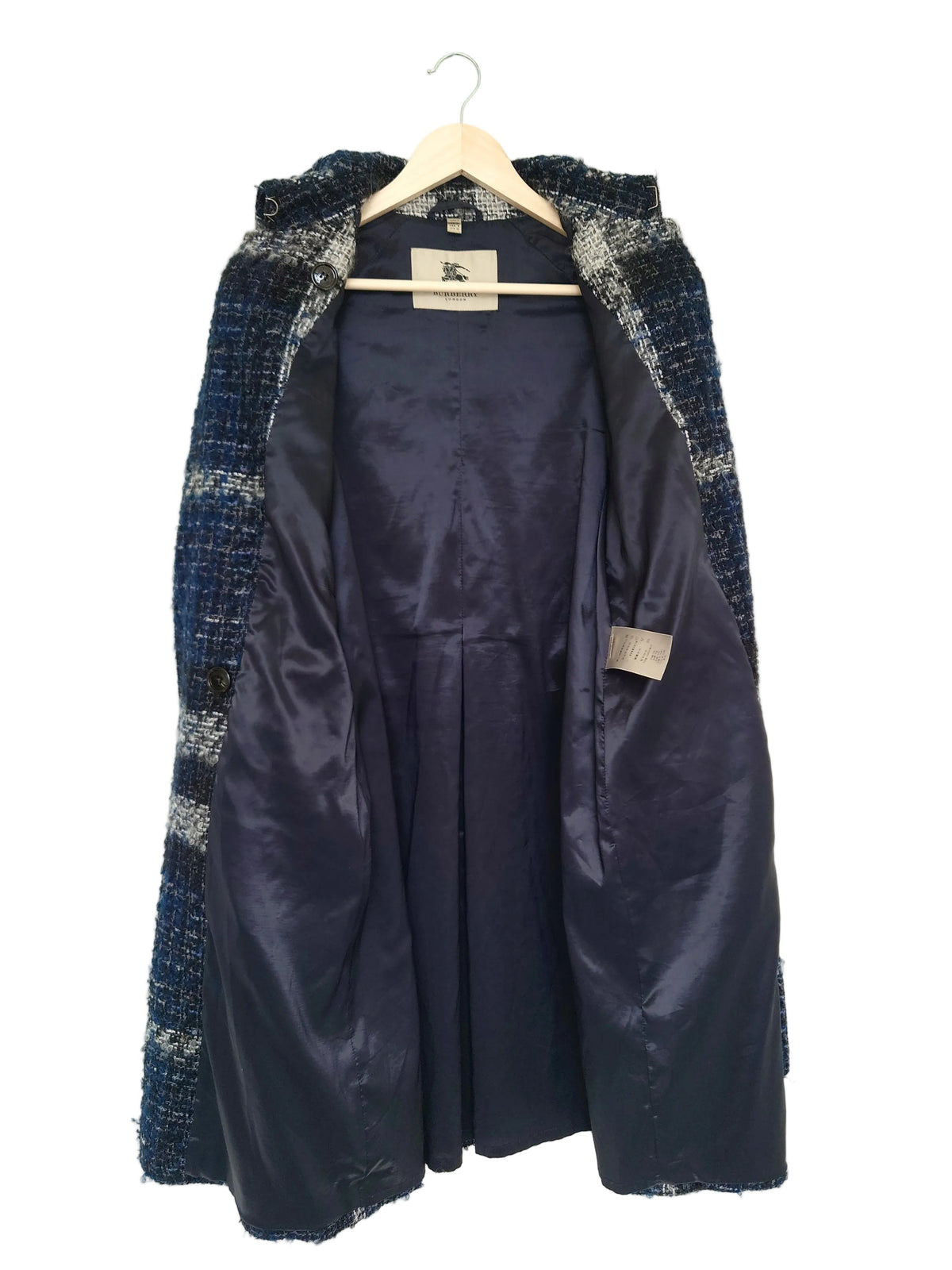 Vintage Burberry dobbeltspent trenchcoat med rutemønster