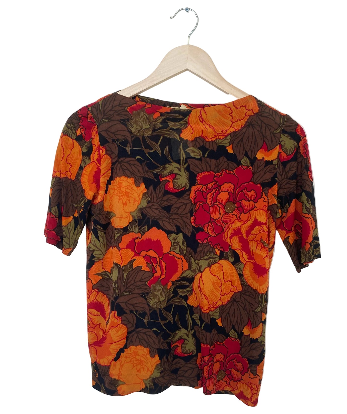 Italiensk silketopp blomstret orange