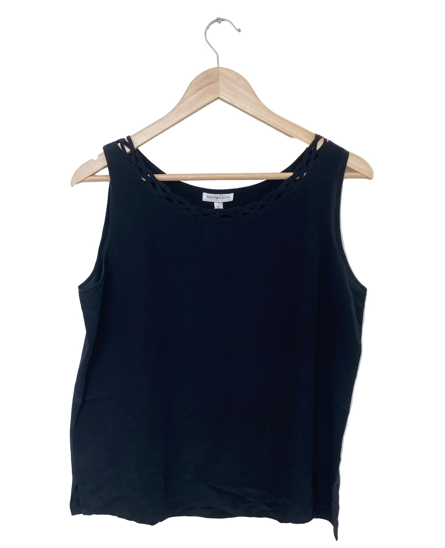 Italiensk silkesinglet med flettemønster vintage