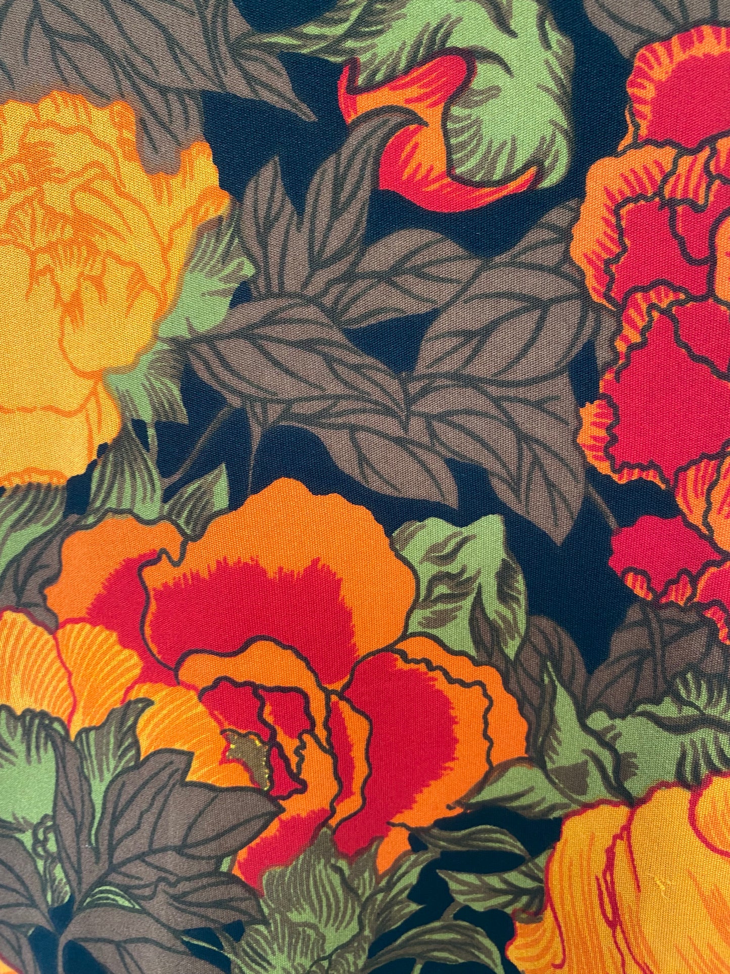 Italiensk silketopp blomstret orange
