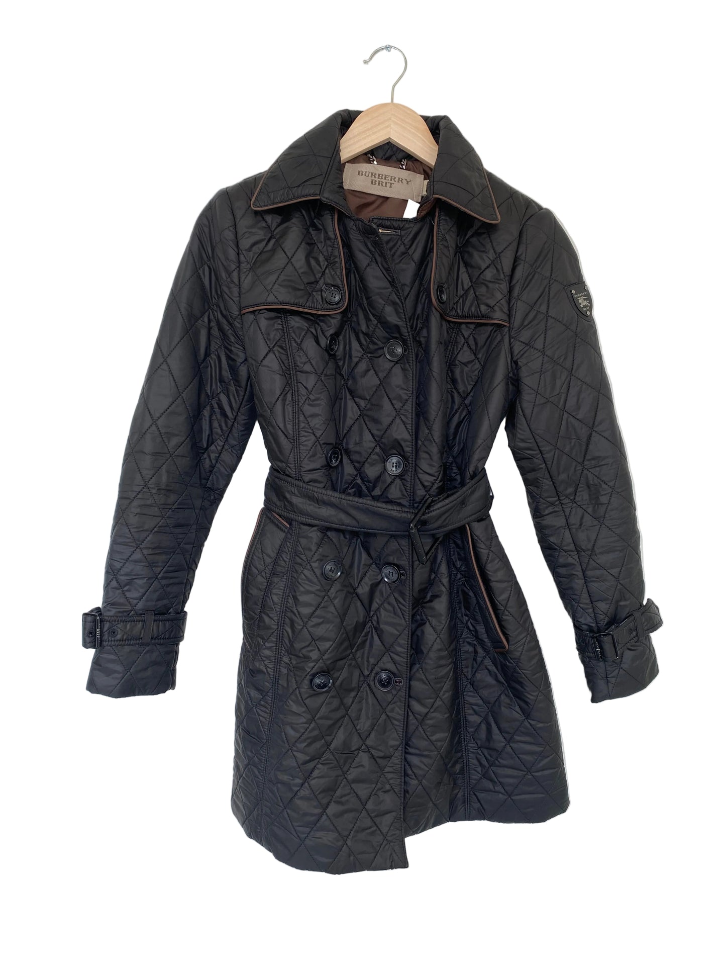 Burberry Brit trenchcoat med skinndetaljer